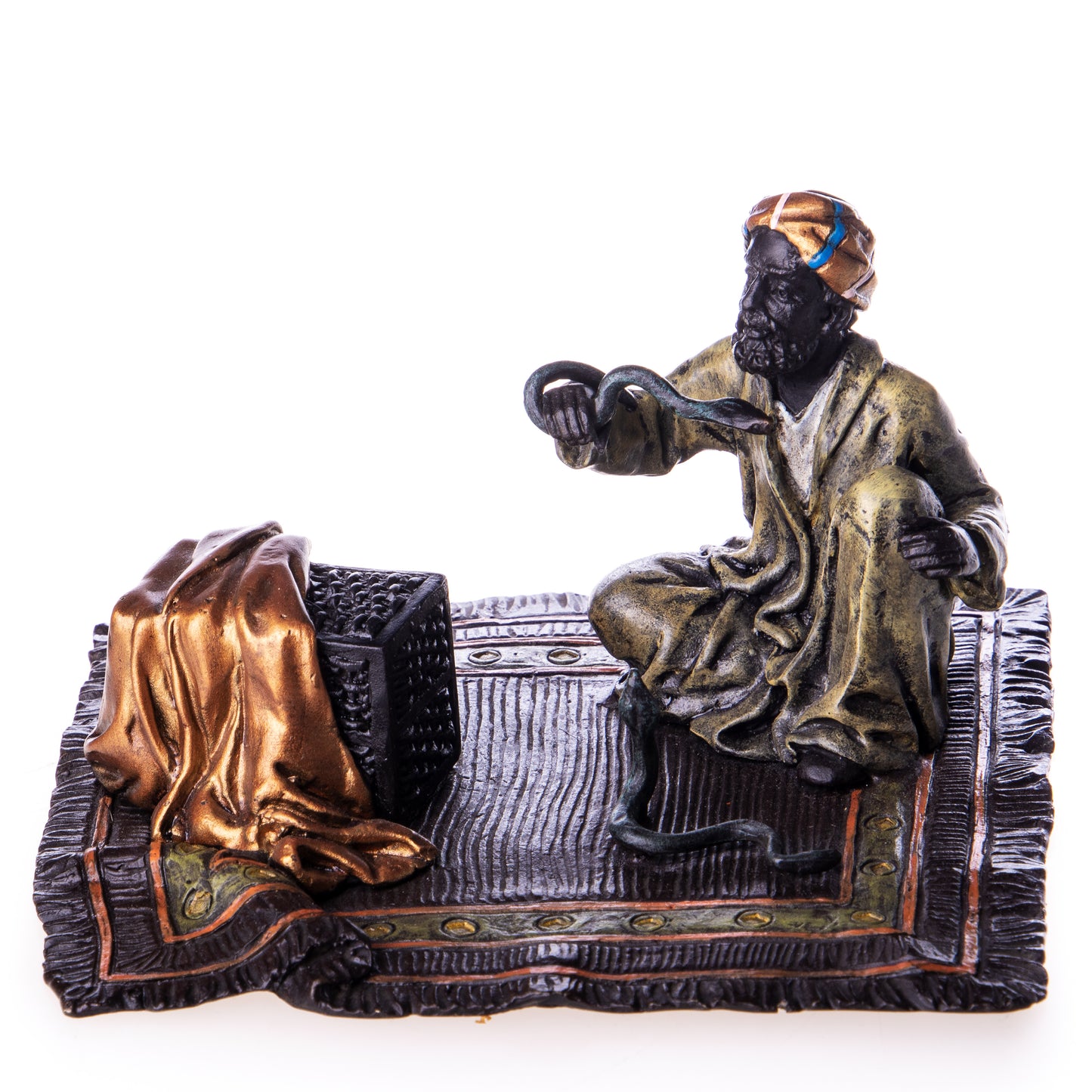 Statue en Bronze Arabe aux Serpents
