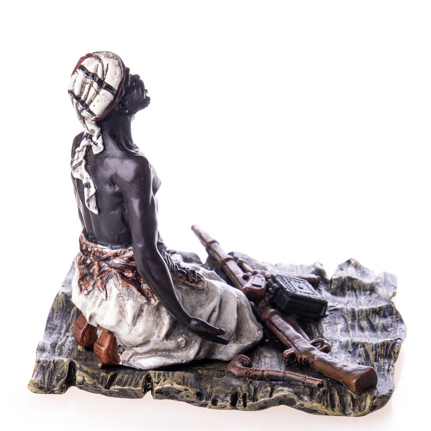 Statue en Bronze Arabe au fusil