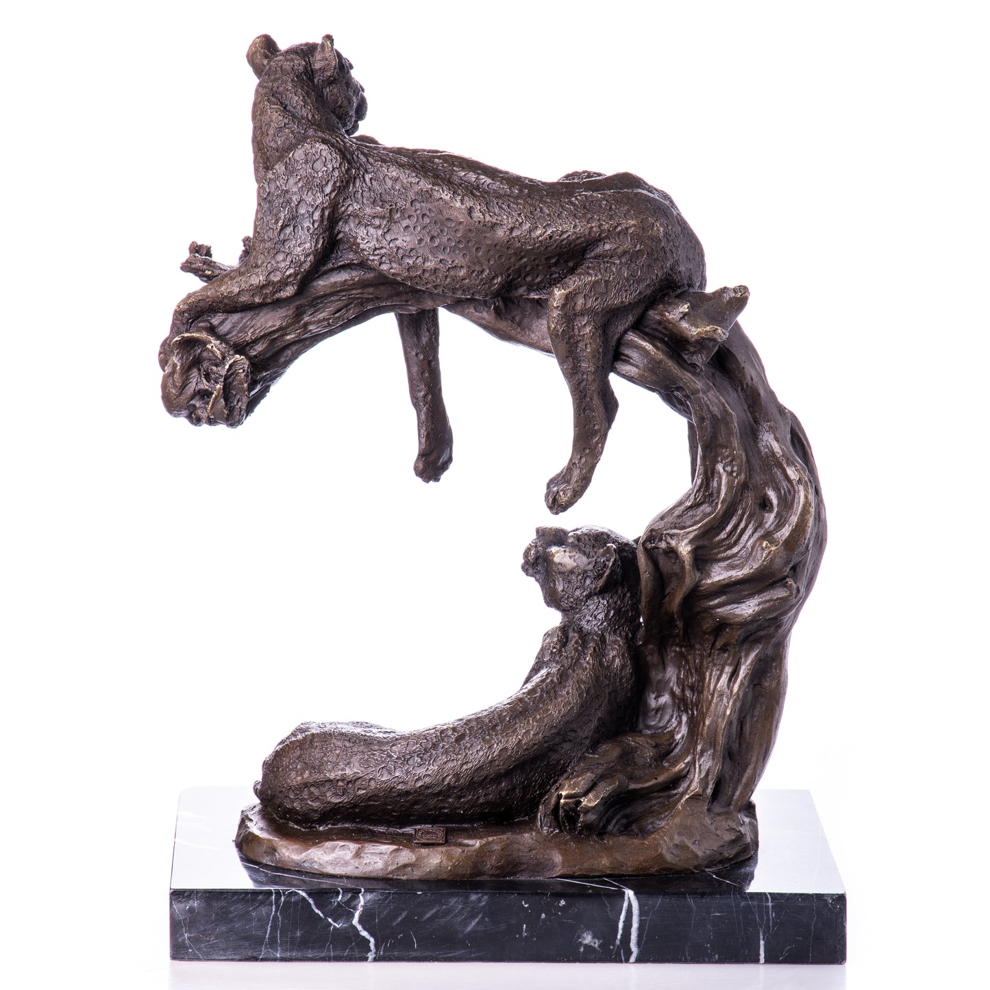 Statue en Bronze Léopards