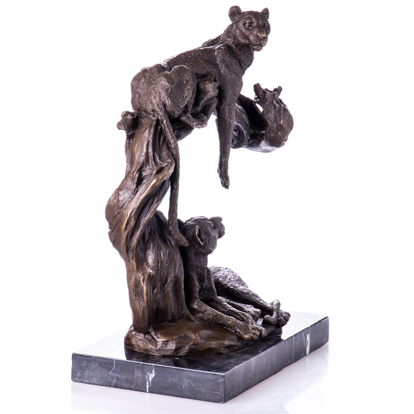 Statue en Bronze Léopards
