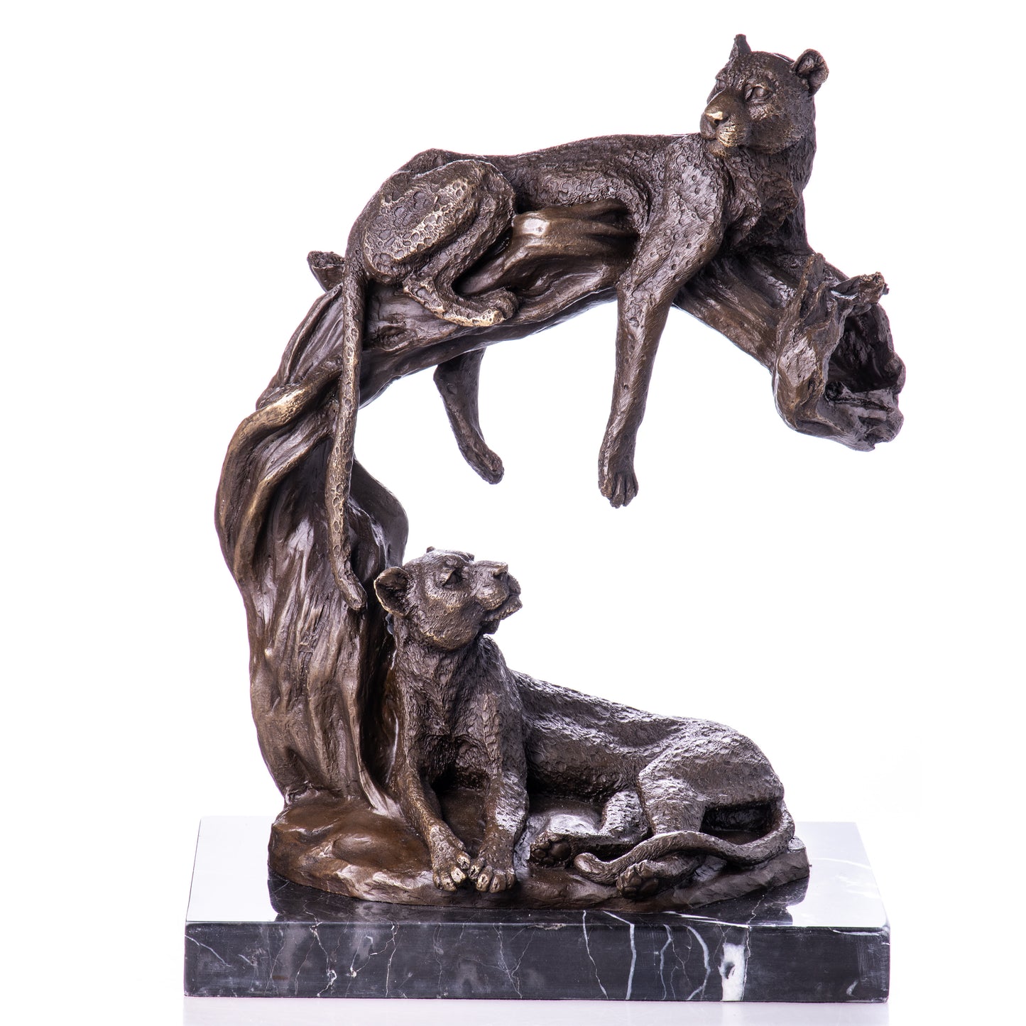 Statue en Bronze Léopards
