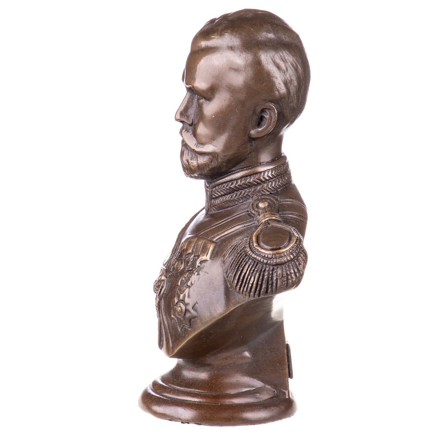 Statue en Bronze Buste Tsar Nicolas II