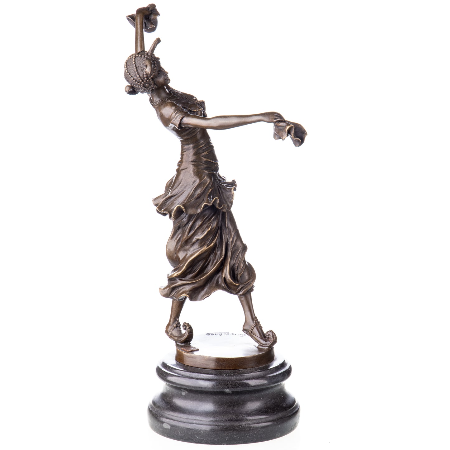 Statue en Bronze Danseuse aux foulards