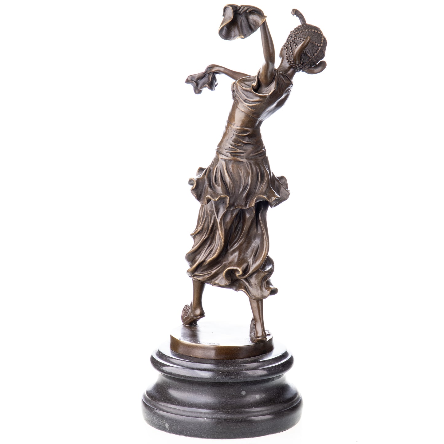 Statue en Bronze Danseuse aux foulards