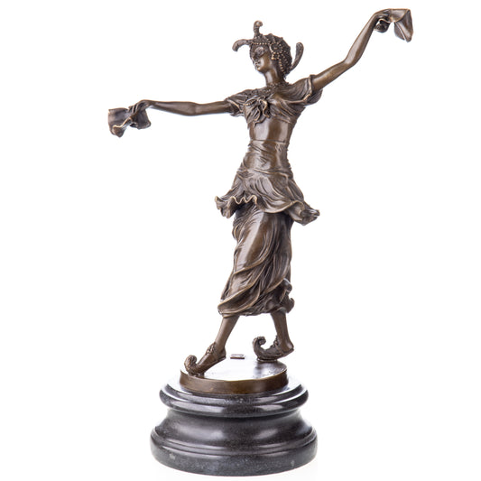 Statue en Bronze Danseuse aux foulards