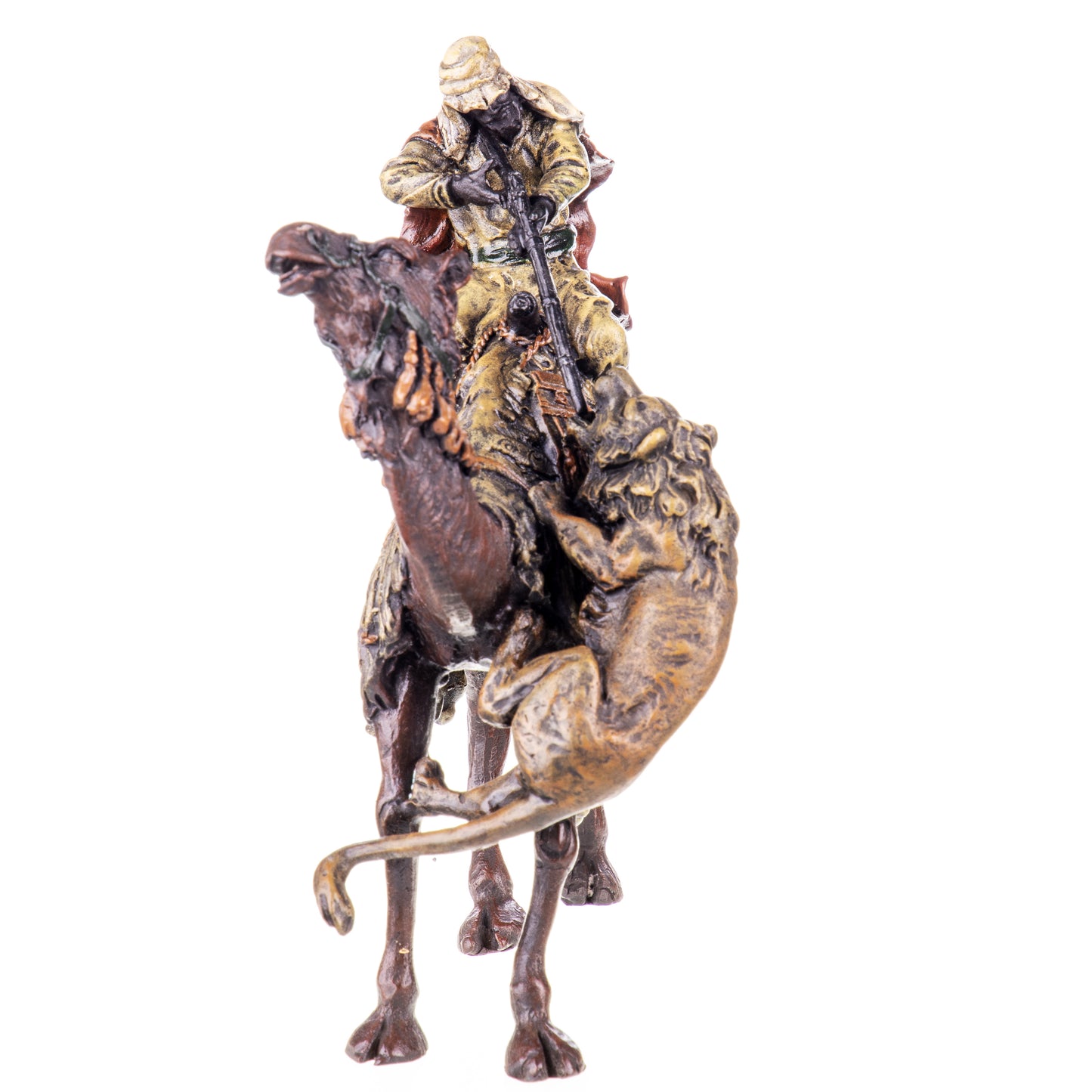 Statue en Bronze Arabe chasseur de Lion