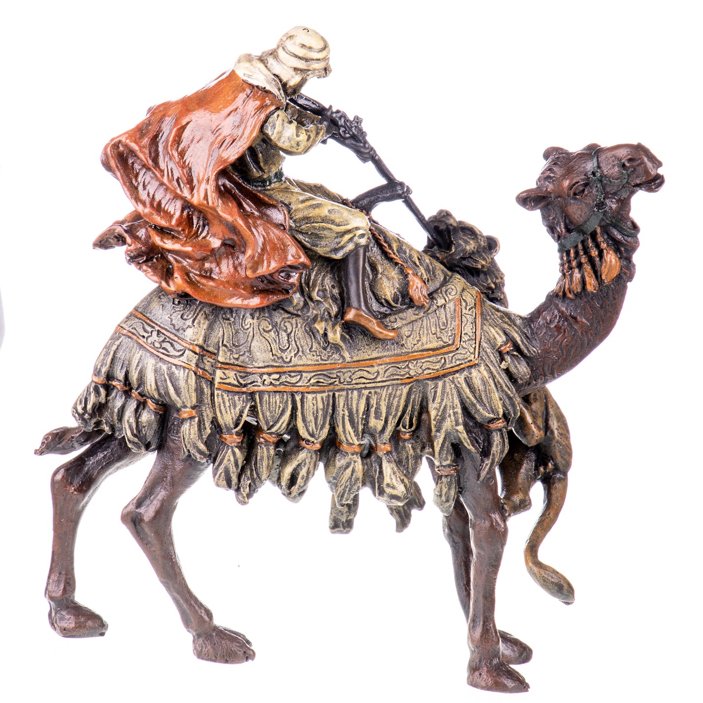 Statue en Bronze Arabe chasseur de Lion