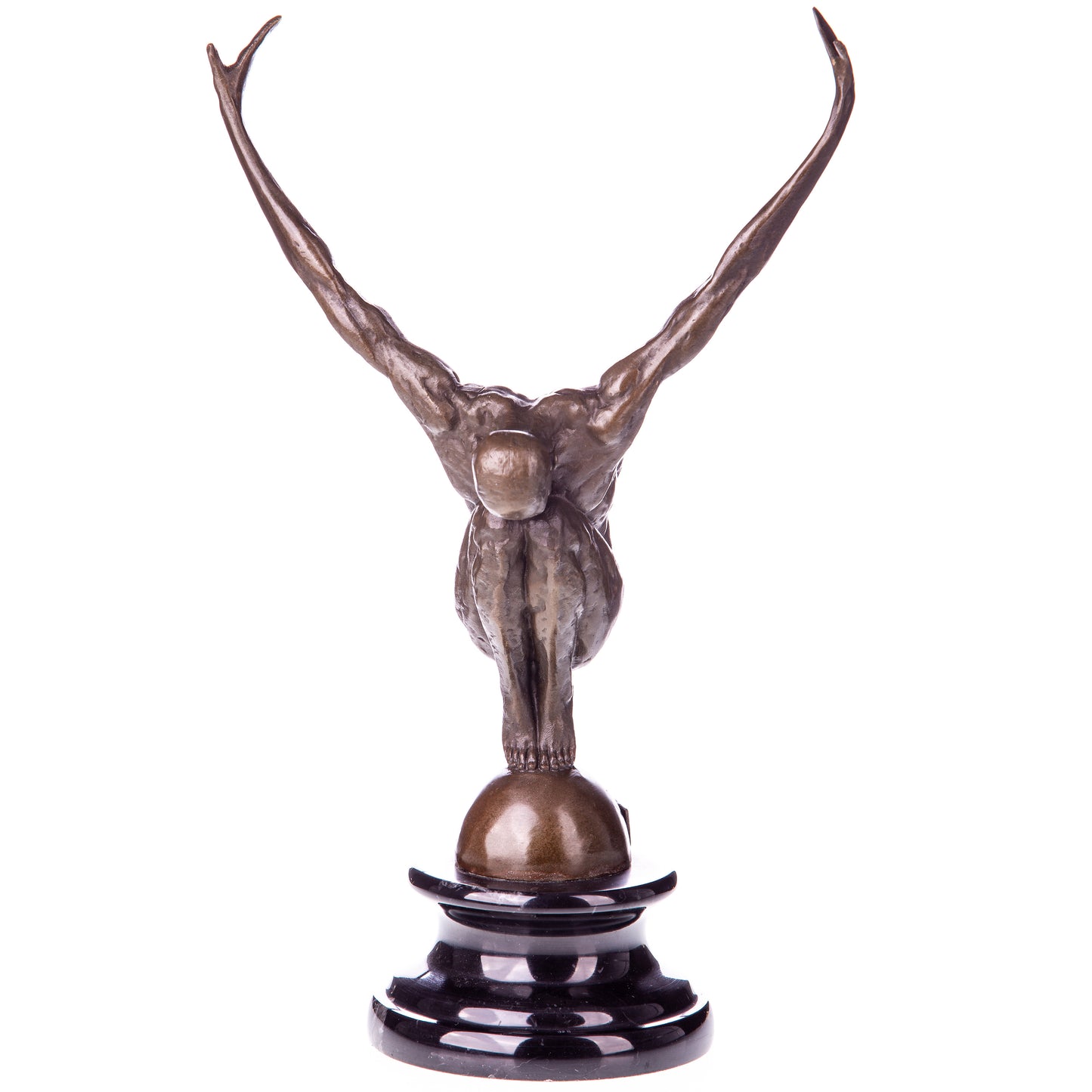 Sculpture en bronze d'un Homme Nu Plongeant. 