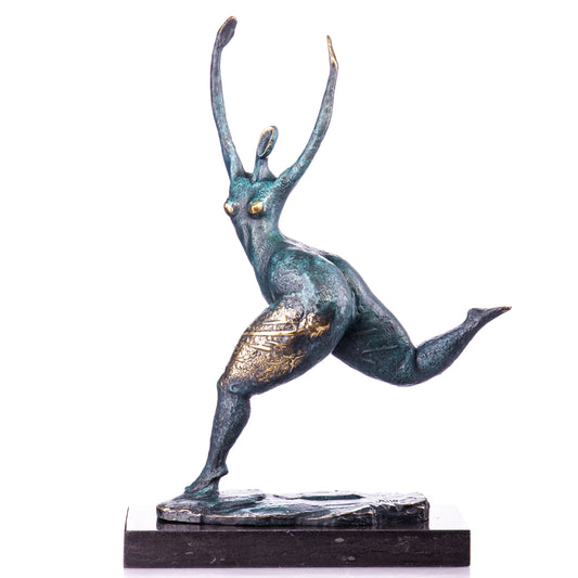 Sculpture en bronze abstraite d'une femme nue,sculpture moderne et décorative.Formes Arrondies.