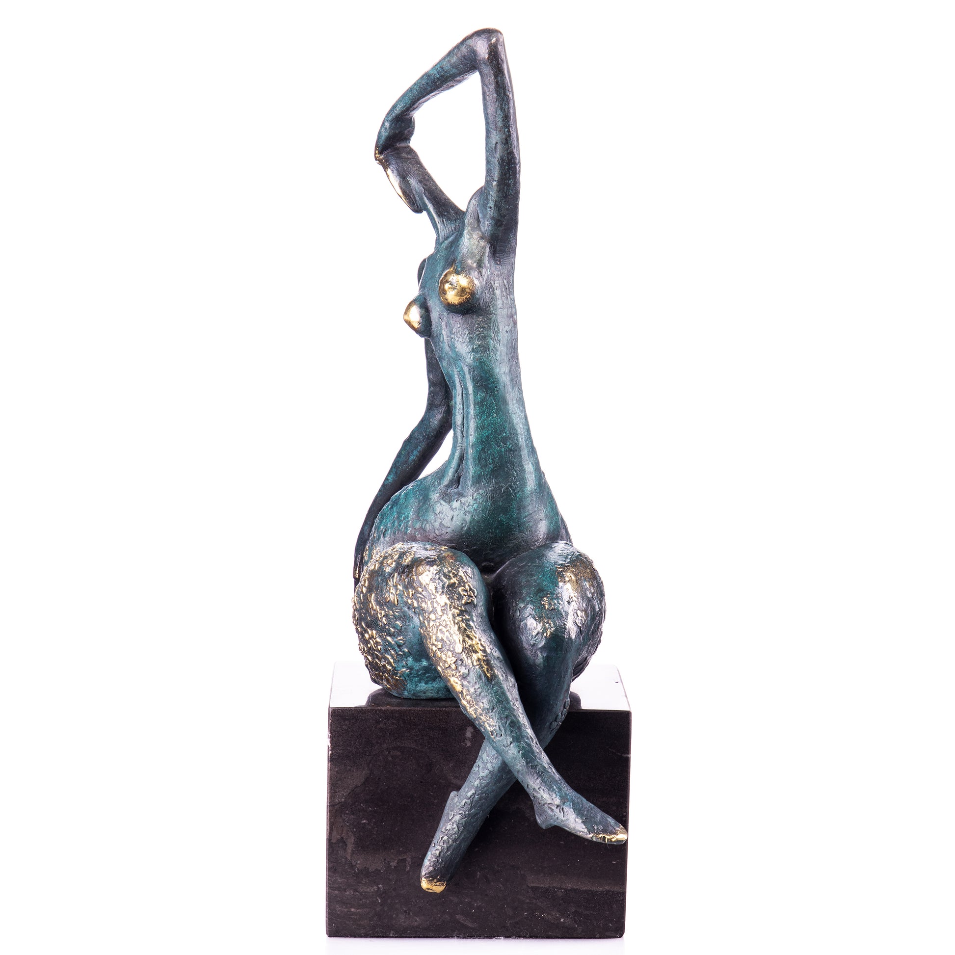Sculpture en bronze abstraite d'une femme nue,sculpture moderne et décorative.Formes Arrondies.