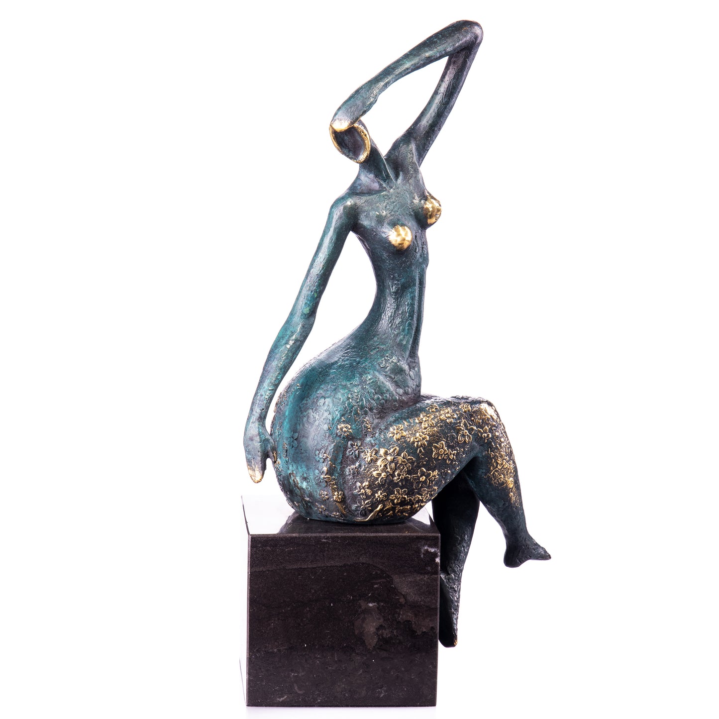 Sculpture en bronze abstraite d'une femme nue,sculpture moderne et décorative.Formes Arrondies.