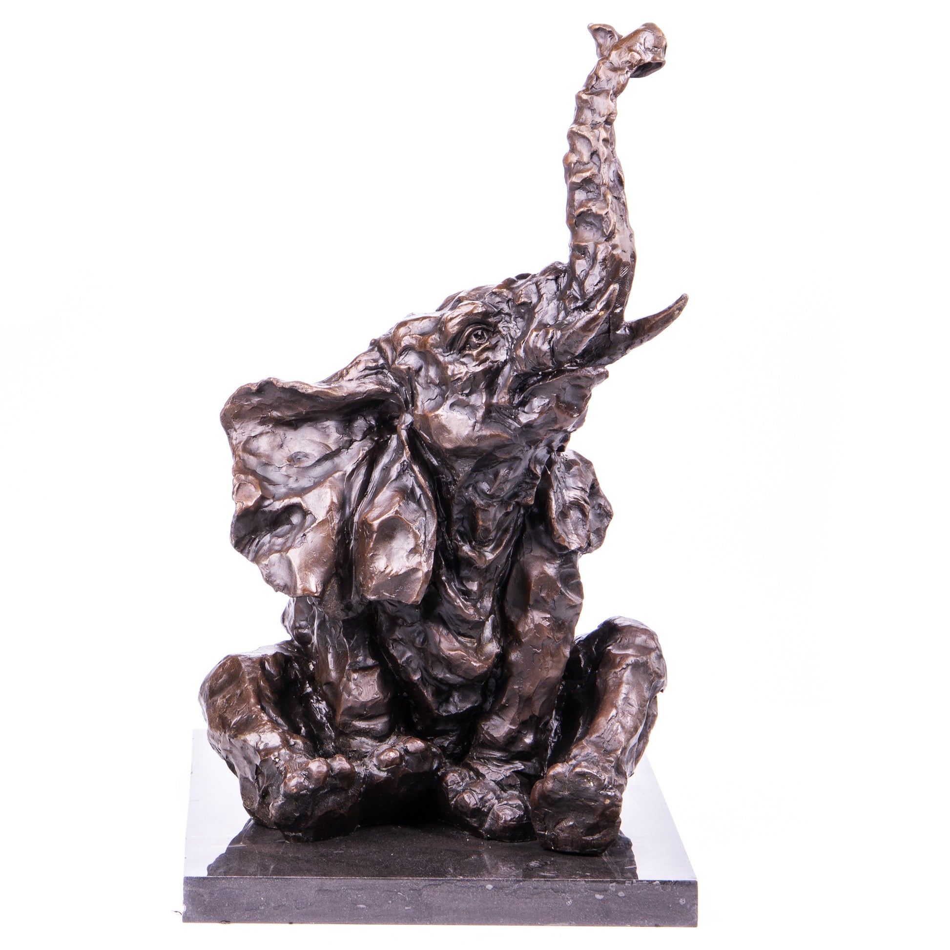 Sculpture en Bronze d'un Éléphant Abstrait.