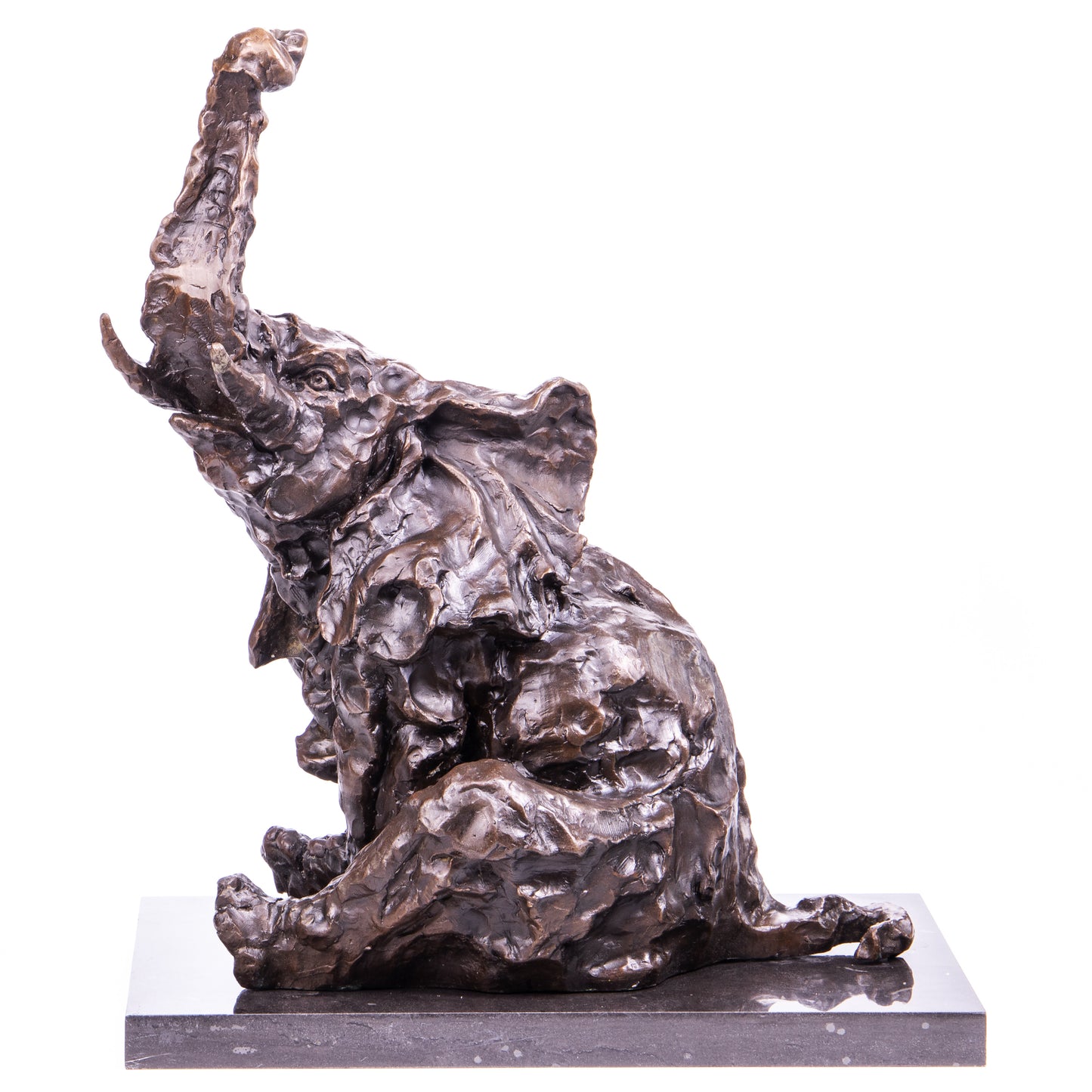Sculpture en Bronze d'un Éléphant Abstrait.