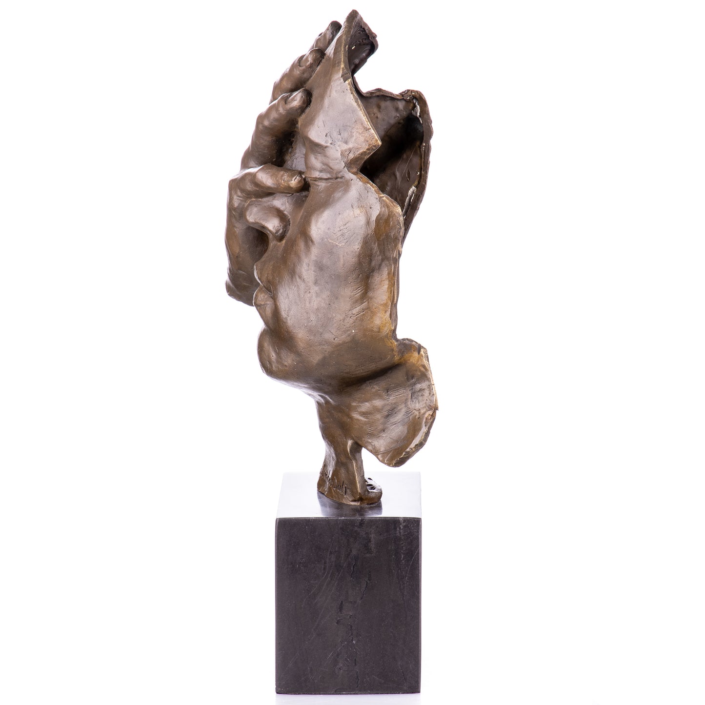 Statue en bronze Visage réflexion