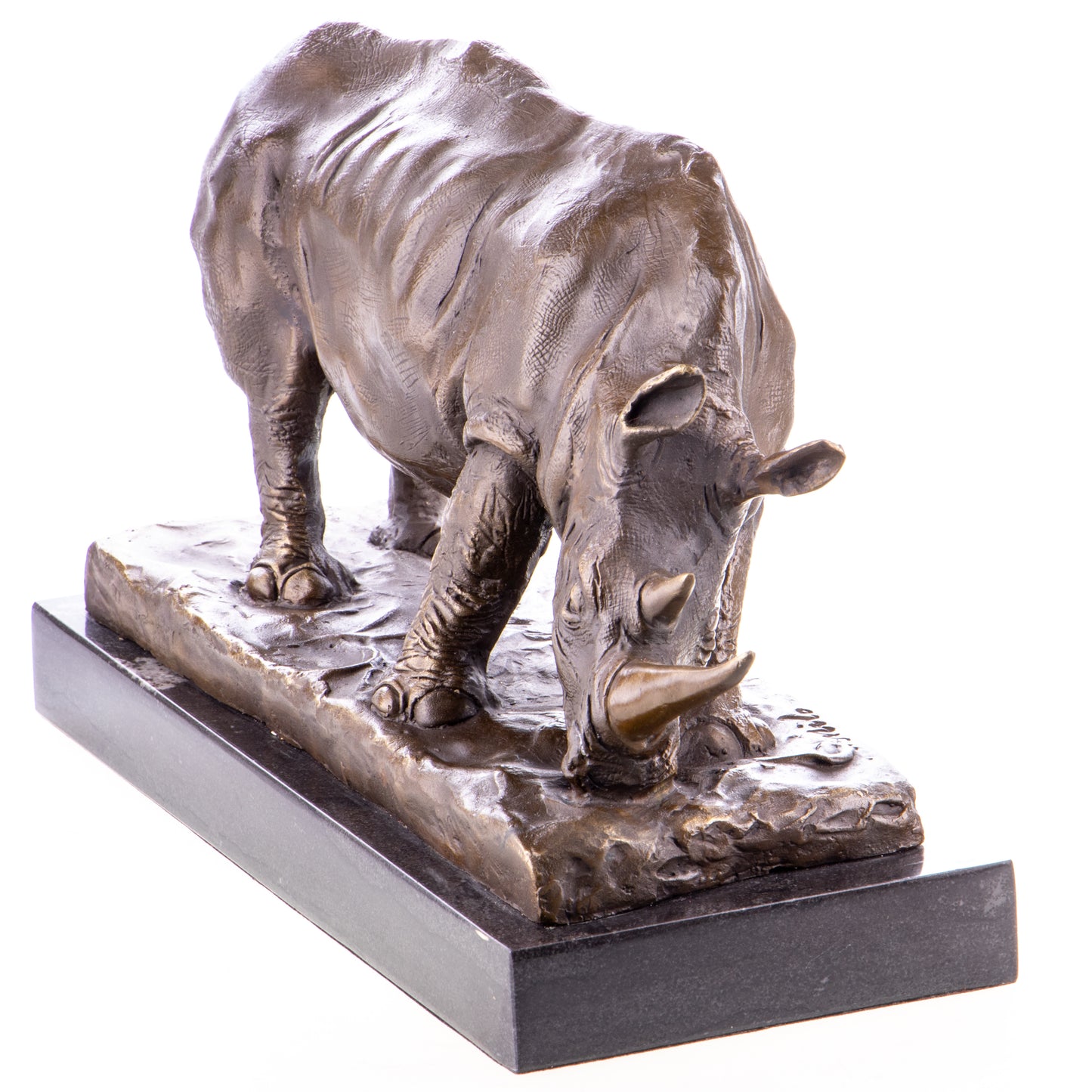 Statue de Rhinocéros en bronze,décoration Faune sauvage et art Réaliste.