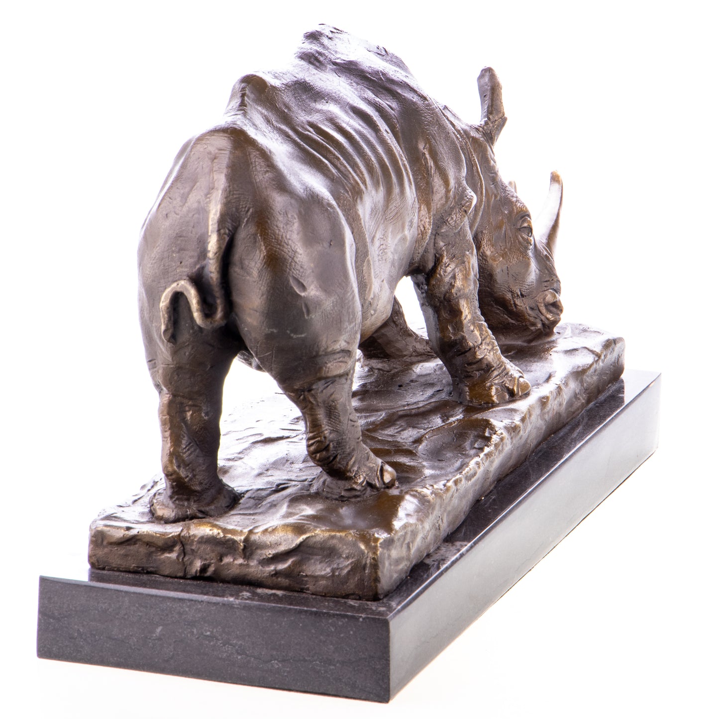 Statue de Rhinocéros en bronze,décoration Faune sauvage et art Réaliste.