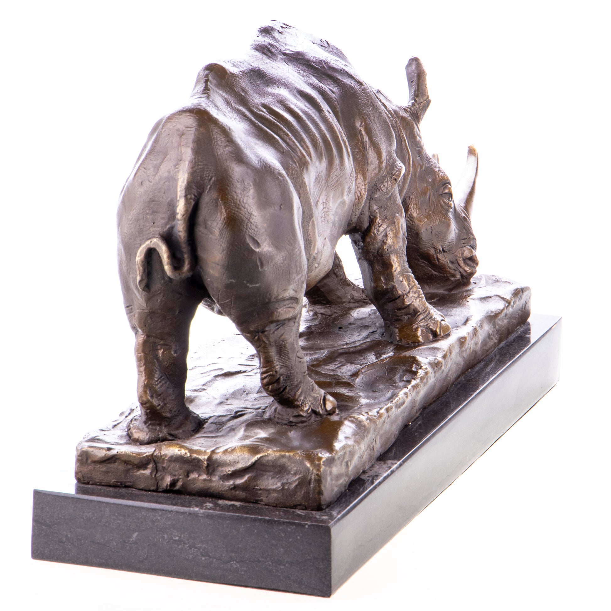 Statue de Rhinocéros en bronze,décoration Faune sauvage et art Réaliste.