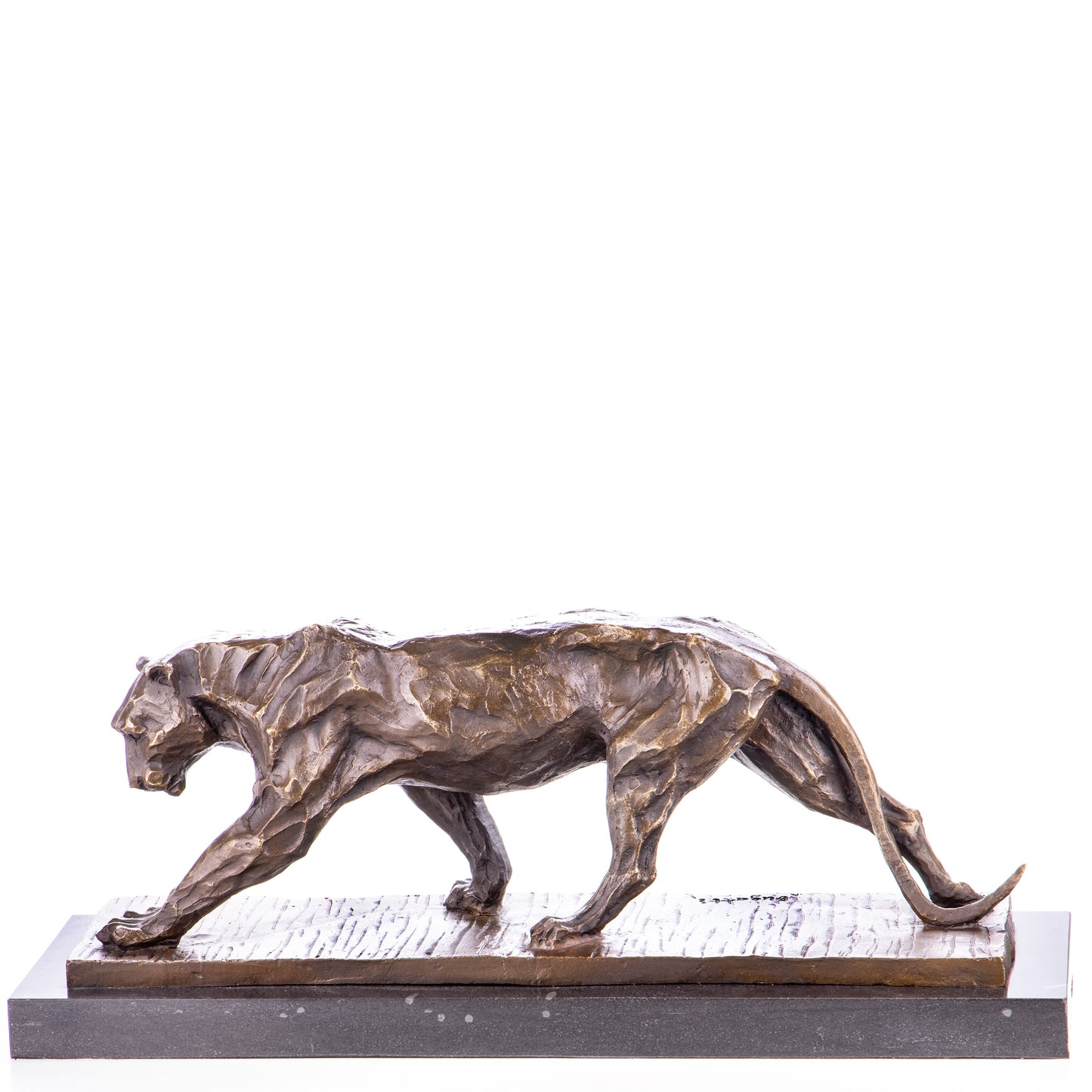 Sculpture en bronze d'une Panthère Abstraite Cubiste.