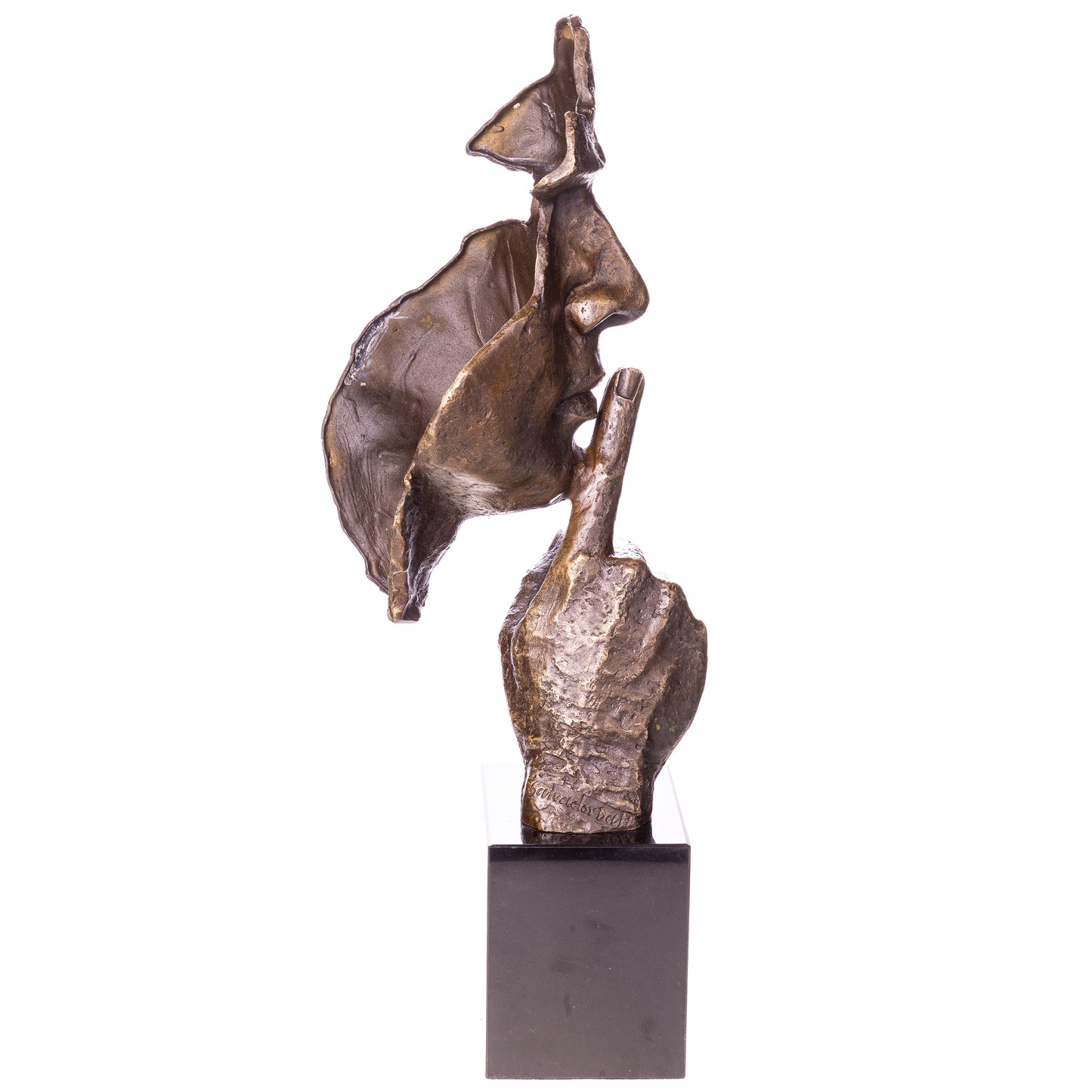 Sculpture en bronze Le silence