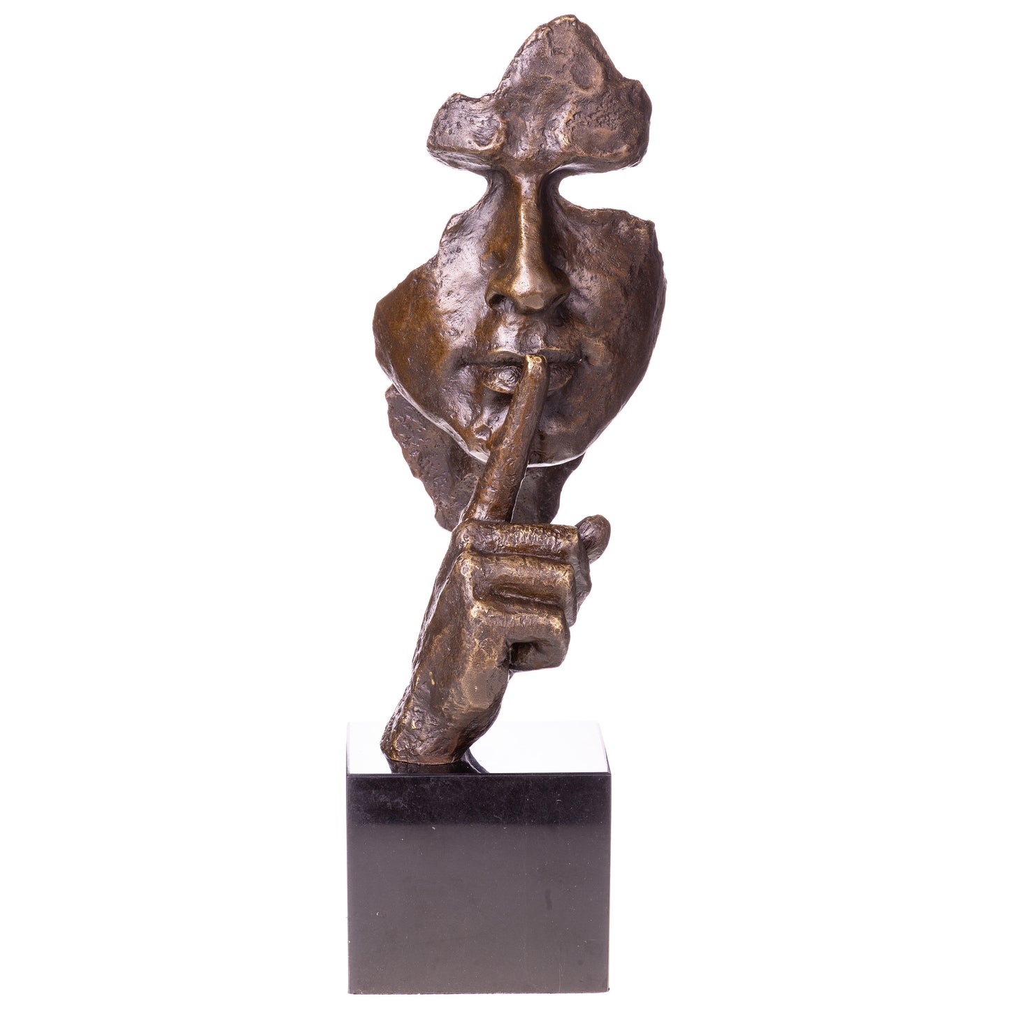 Sculpture en bronze Le silence