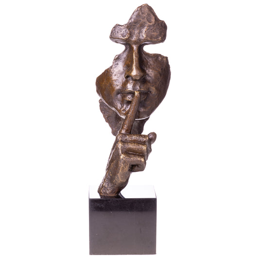 Sculpture en bronze Le silence