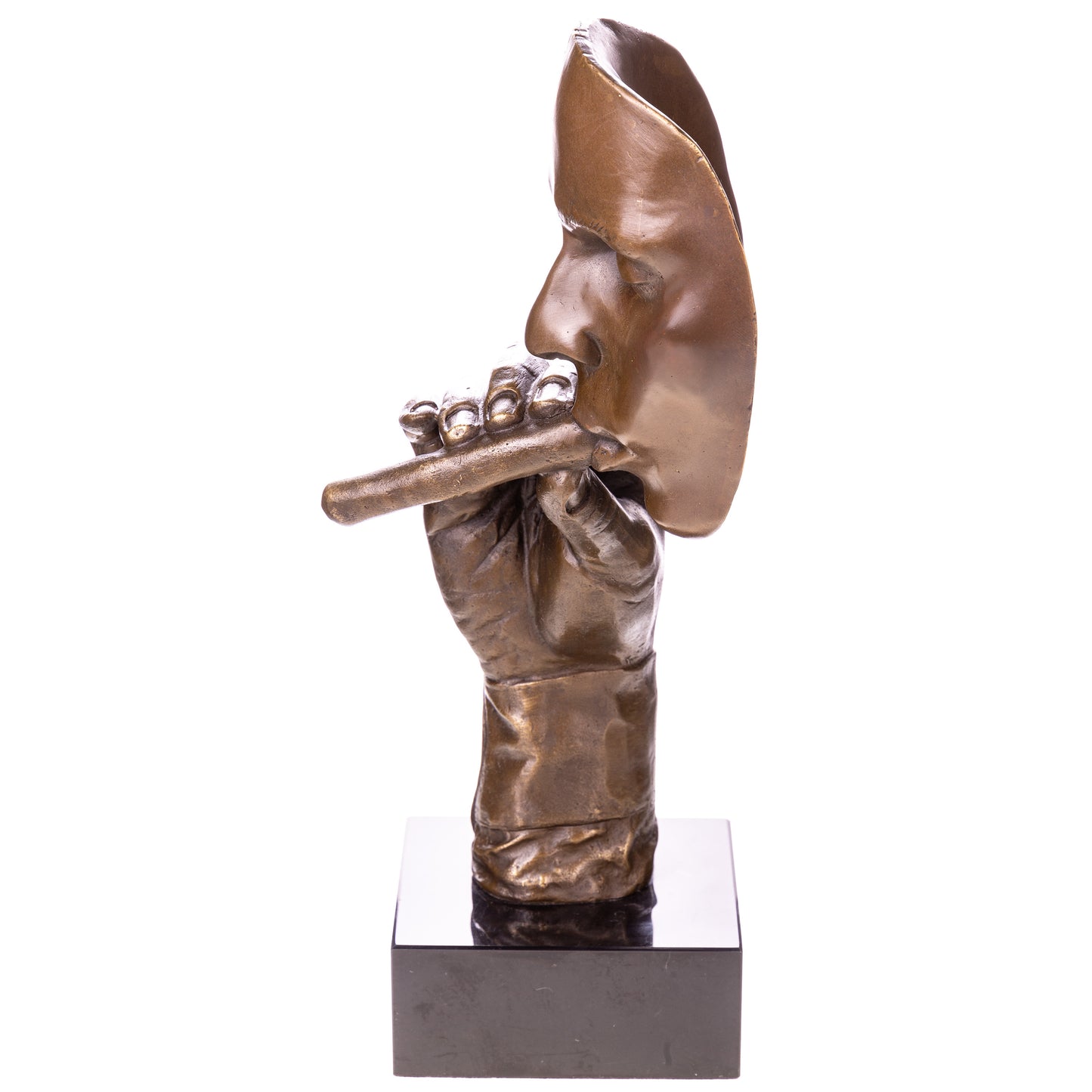 Sculpture en bronze Visage d'un homme au cigare