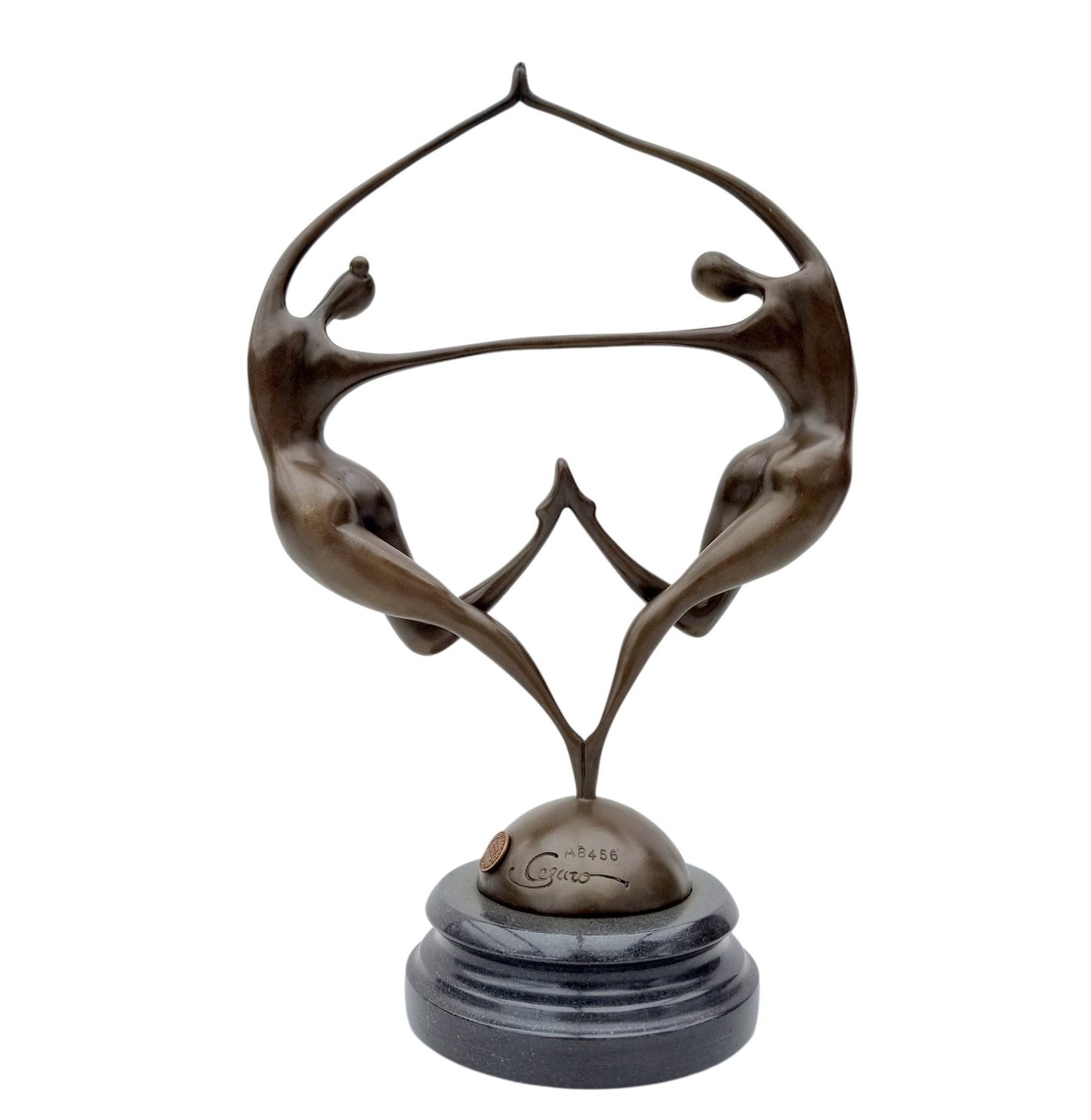 Sculpture en bronze Couple de danseurs abstrait