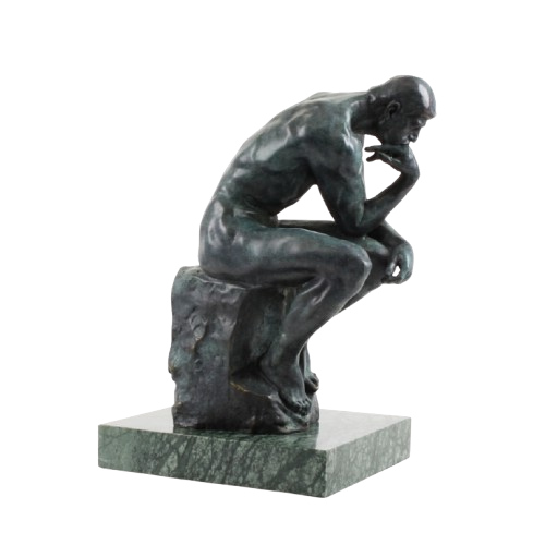 Sculpture en bronze Le penseur d'après Rodin