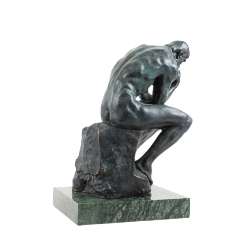Sculpture en bronze Le penseur d'après Rodin