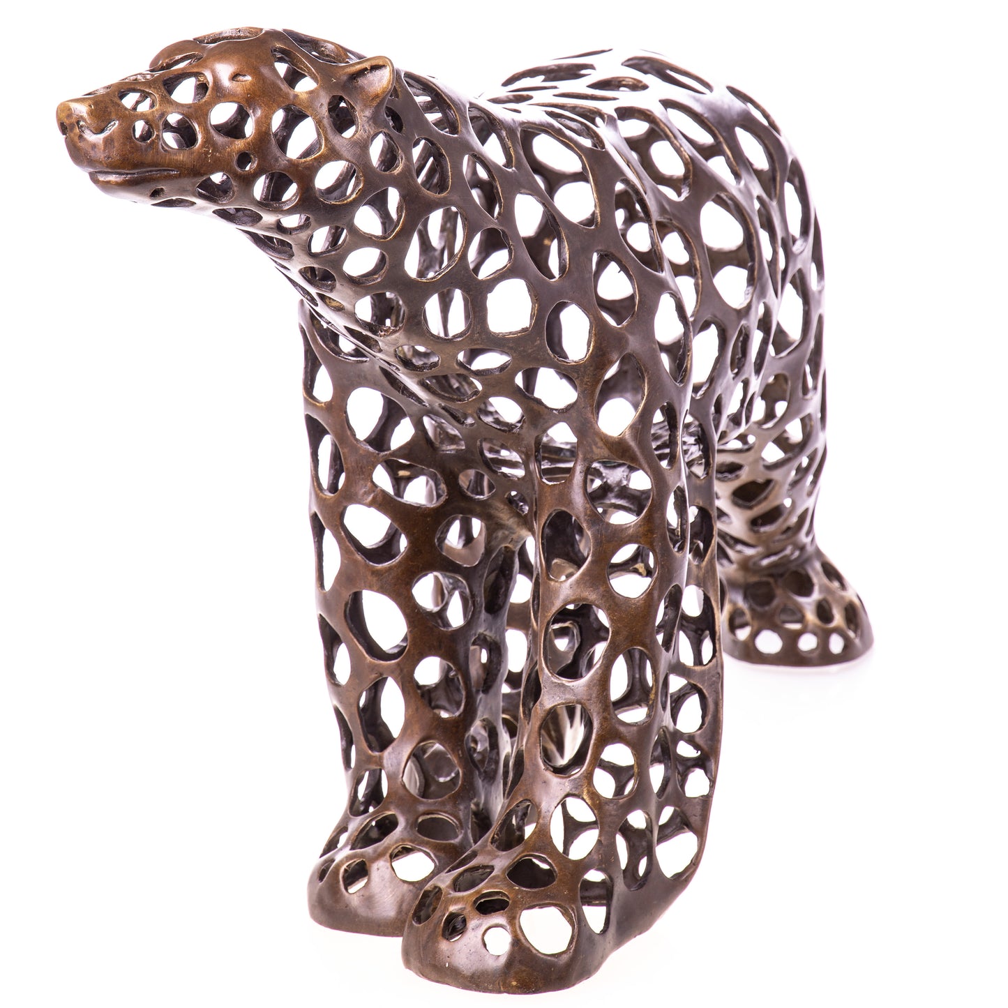 Sculpture Bronze D'un Ours Polaire