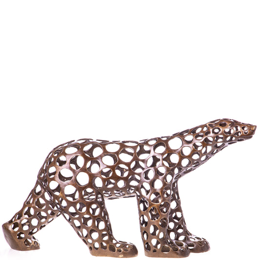 Sculpture Bronze D'un Ours Polaire