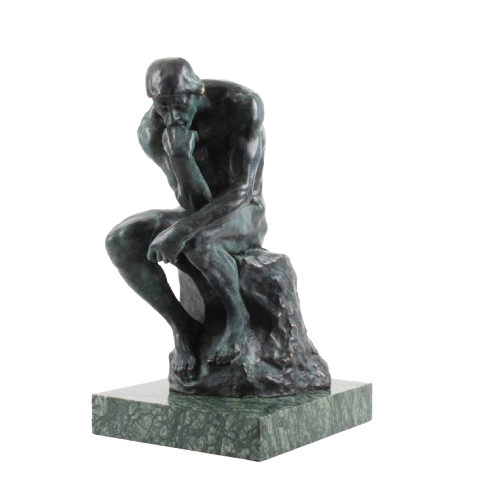 Sculpture en bronze Le penseur d'après Rodin